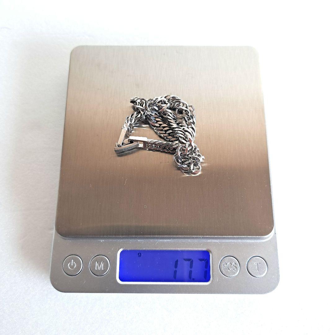 シルバー925　21cm強　ブレスレット　喜平　チェーン