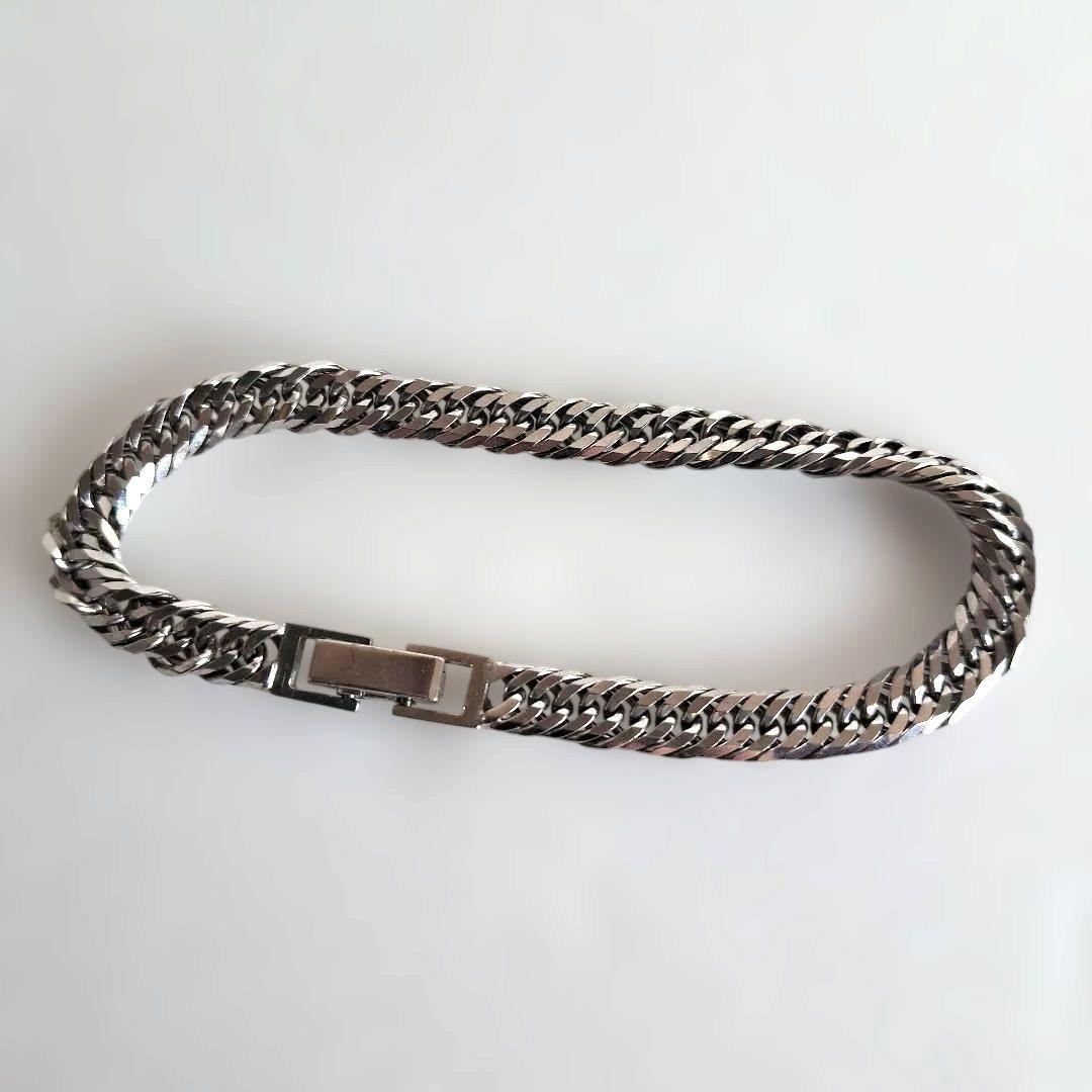 シルバー925　21cm強　ブレスレット　喜平　チェーン