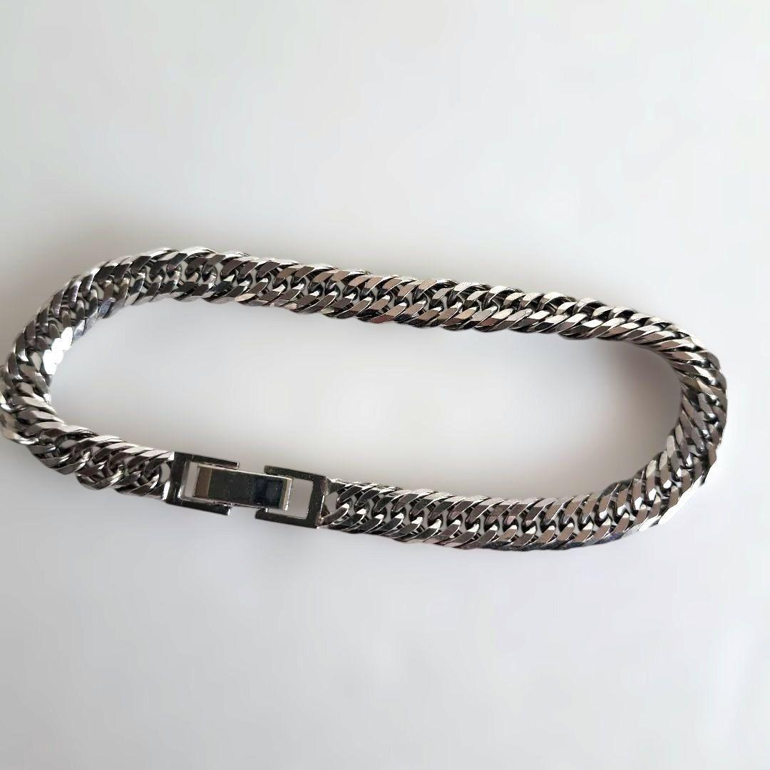 シルバー925　21cm強　ブレスレット　喜平　チェーン