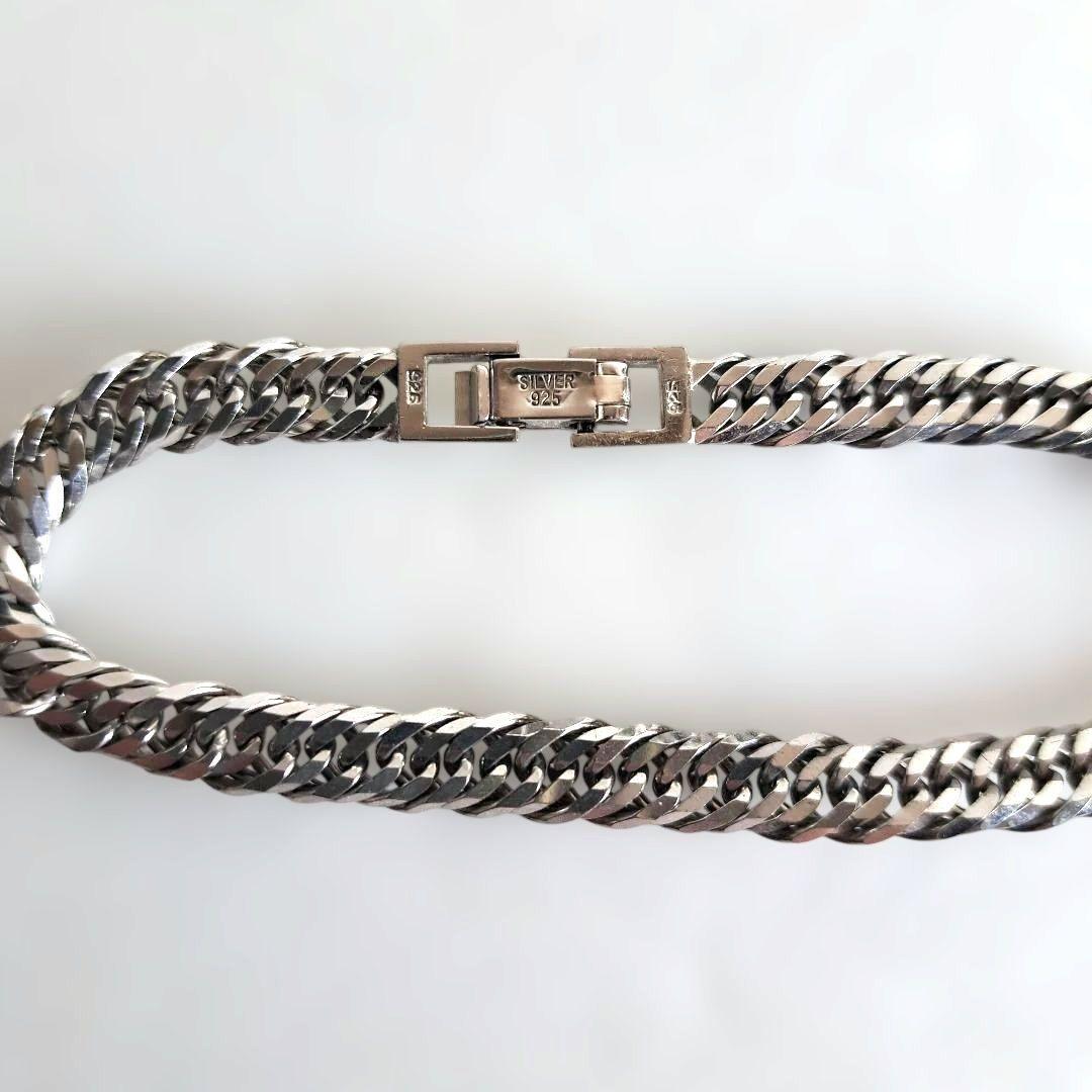 シルバー925　21cm強　ブレスレット　喜平　チェーン