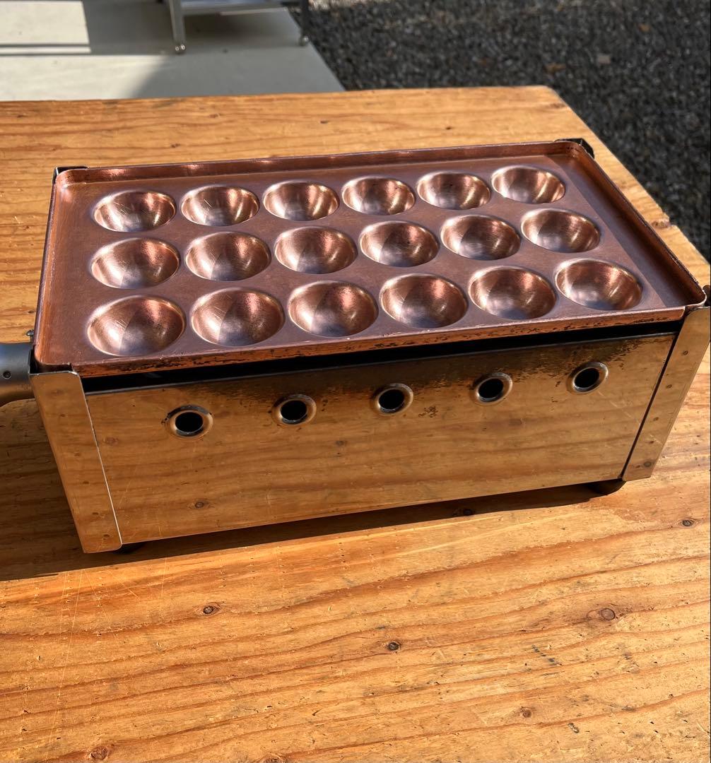 銅板たこ焼き器　プロパンガス用　18個