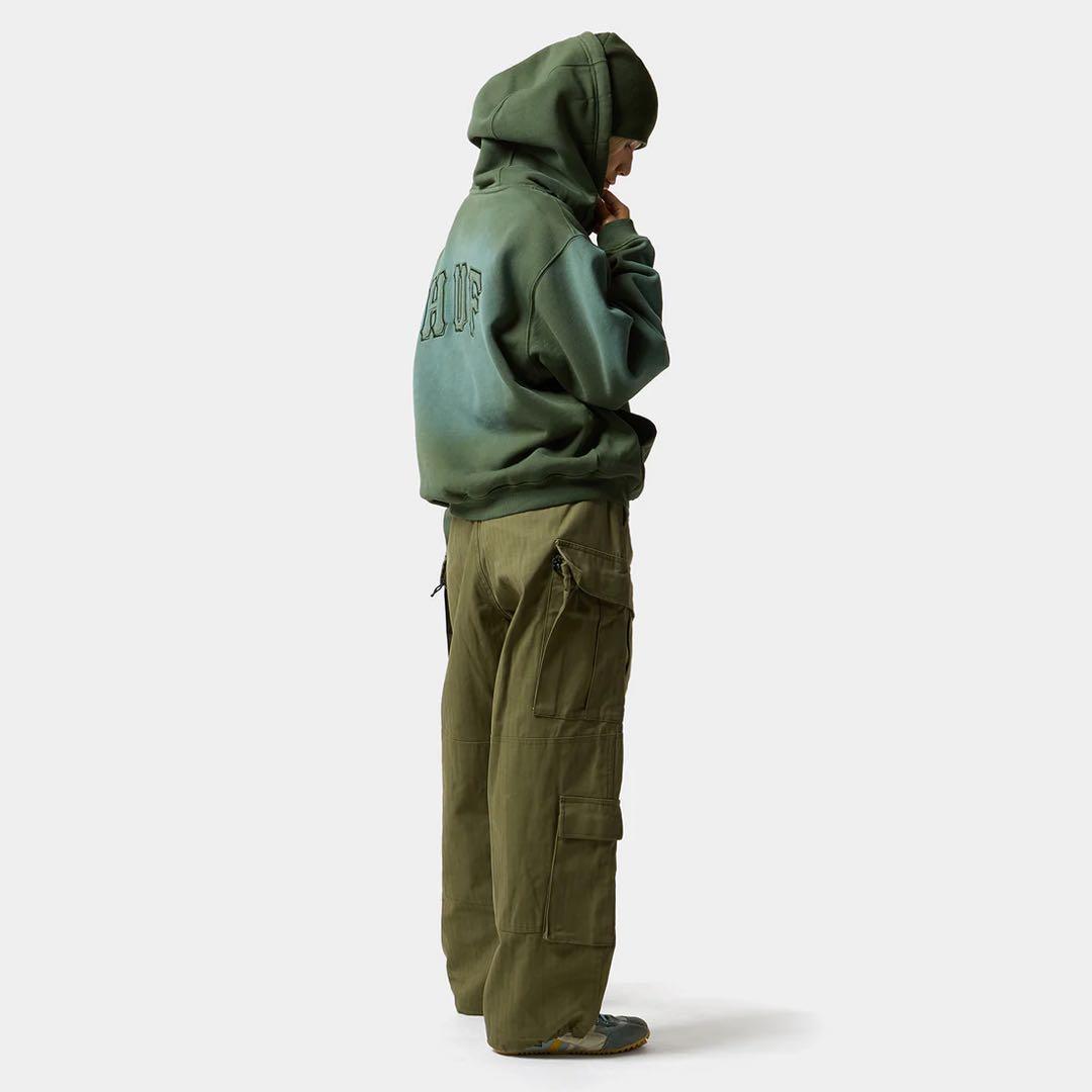 HUF オリーブグリーン パーカー M
