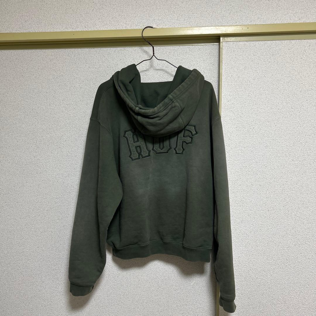 HUF オリーブグリーン パーカー M