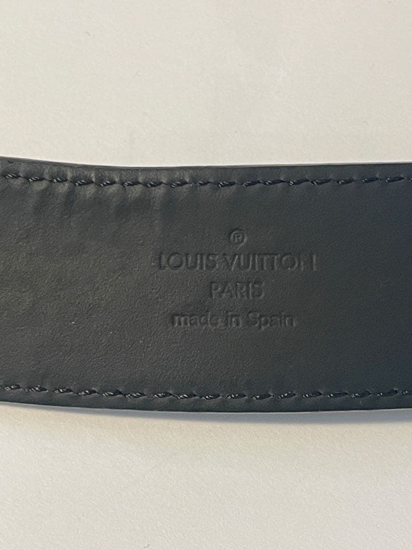 ルイ・ヴィトン ブラックレザー ベルト 85 / 34
