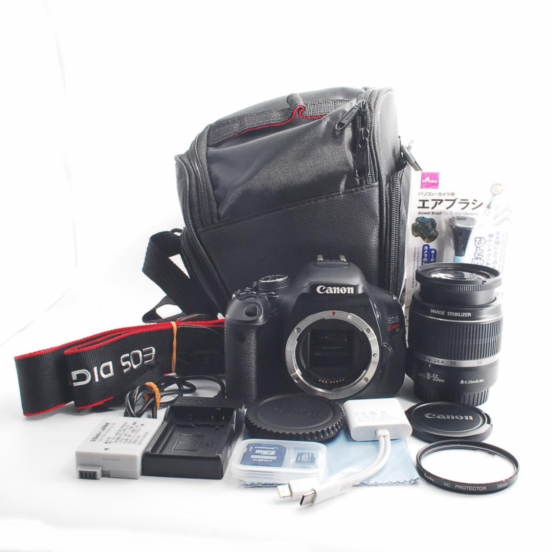 Canon Kiss X5✨一眼レフカメラ スマホ転送 手ぶれ補正レンズ付