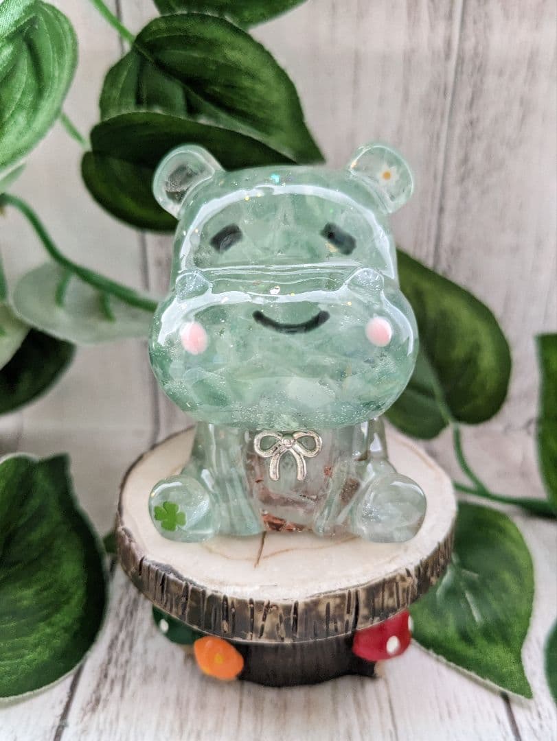 【つる927】レッドオーラクォーツのかめちゃん形オルゴナイト☆他３点