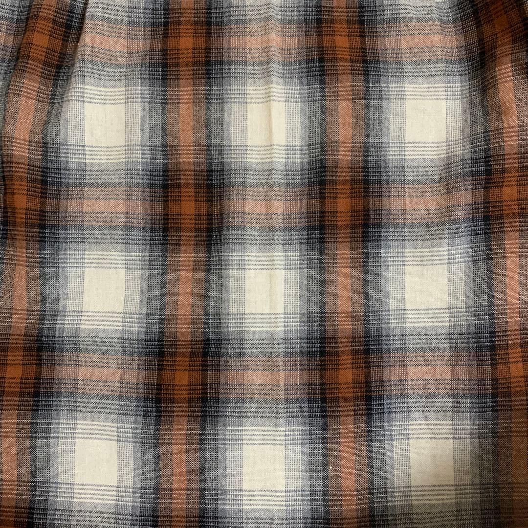 希少 50s WhiteStag オンブレ シャドーチェックシャツ 茶黒 M