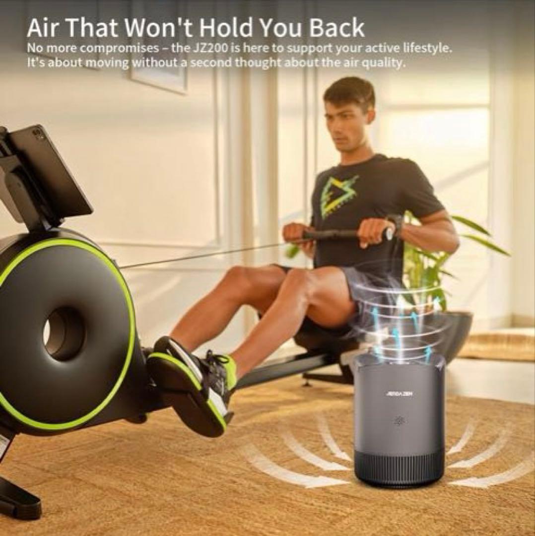 空気清浄機 小型 脱臭効果 花粉 ペット臭除去 静音 グレー 卓上 コンパクト