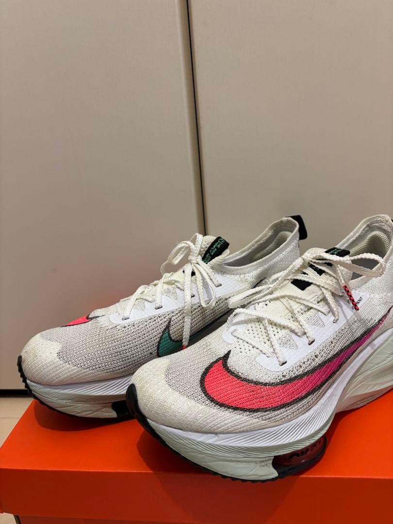 Nike Air Zoom Alphafly1 初代ホワイト/ピンク/グリーン