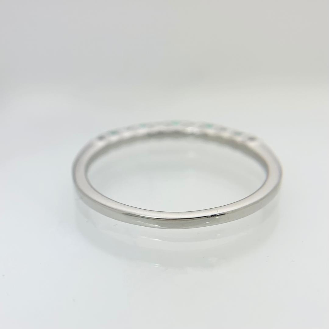 新品 エメラルド ダイヤモンド リング 0.08ct プラチナ