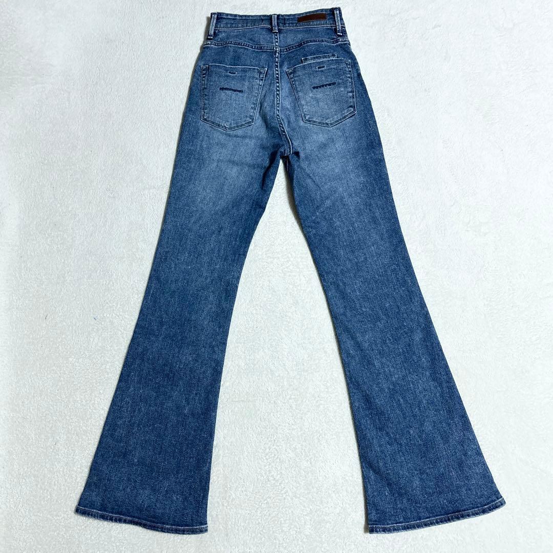 YANUK フレア ブーツカット ストレッチ デニム 23 ヤヌーク