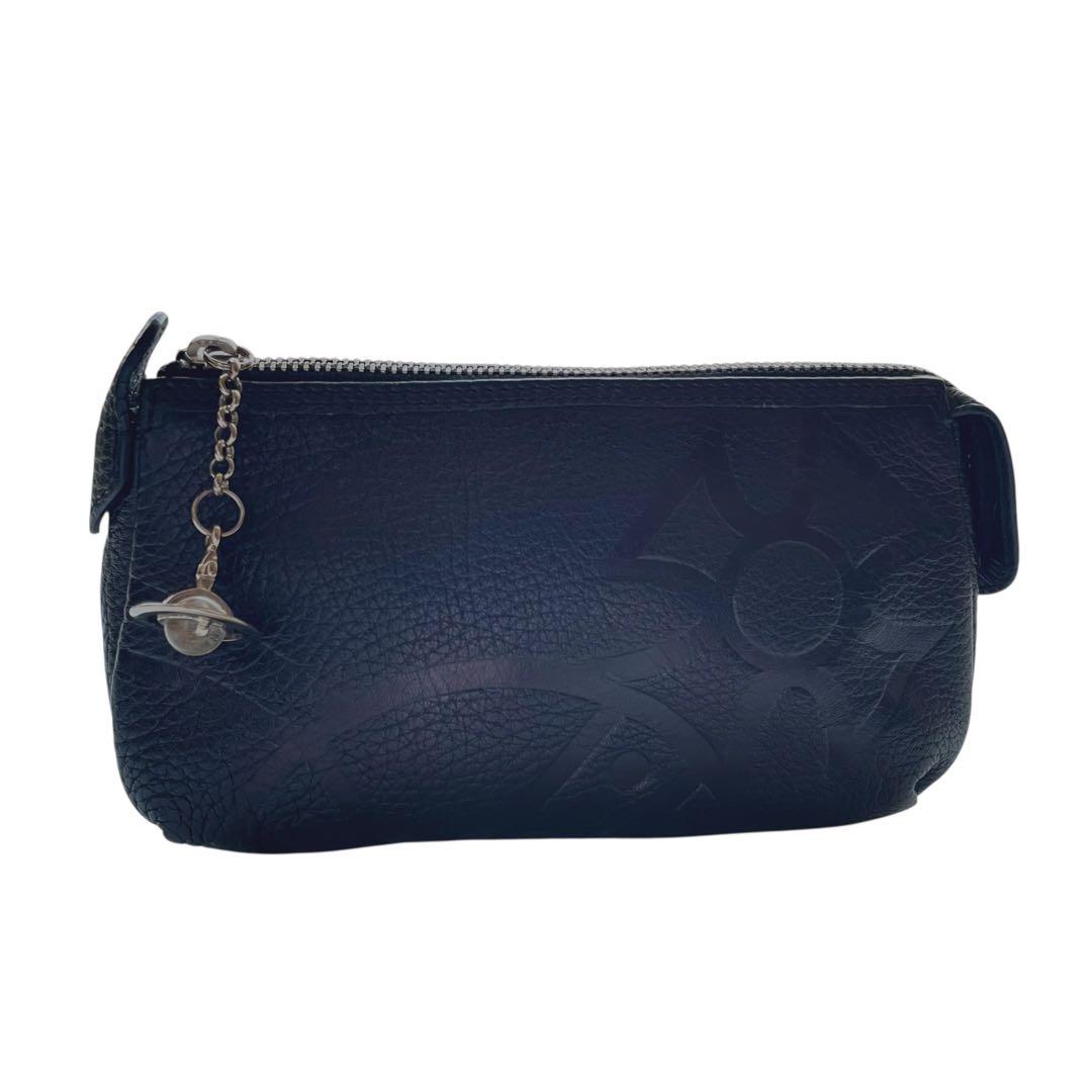 美品 ヴィヴィアンウエストウッド レザー ポーチ オーブ 廃盤モデル