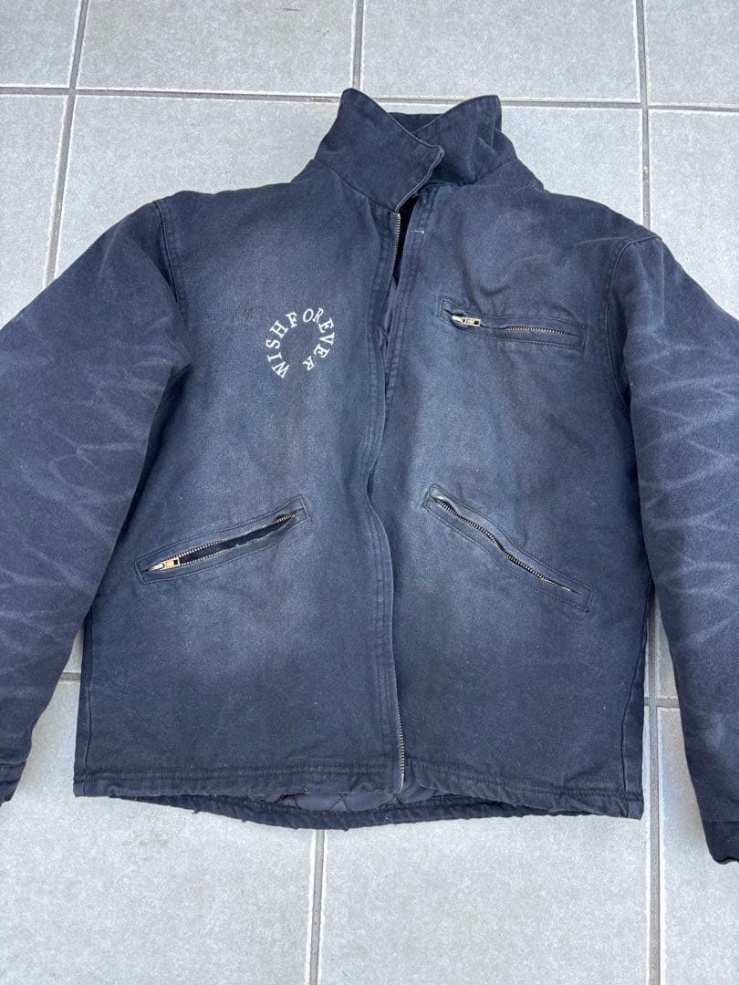 WISHFOREVERドローコードビンテージライクショートダックジャケット