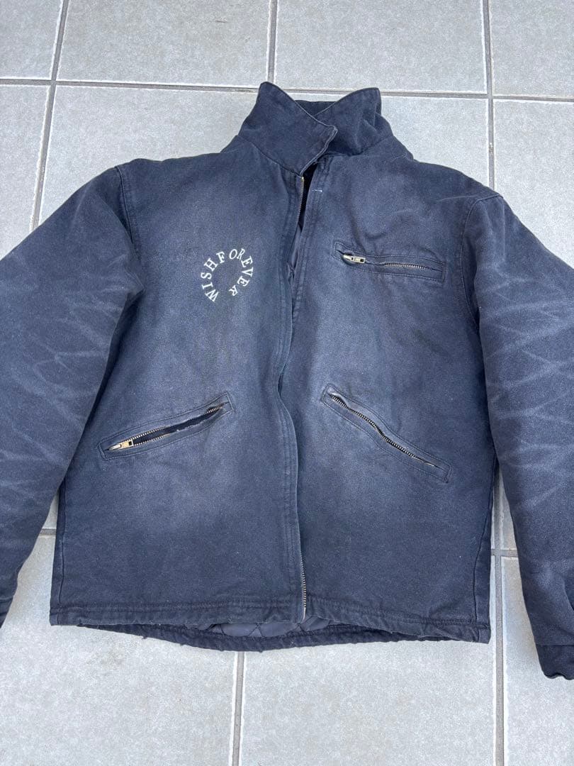 WISHFOREVERドローコードビンテージライクショートダックジャケット