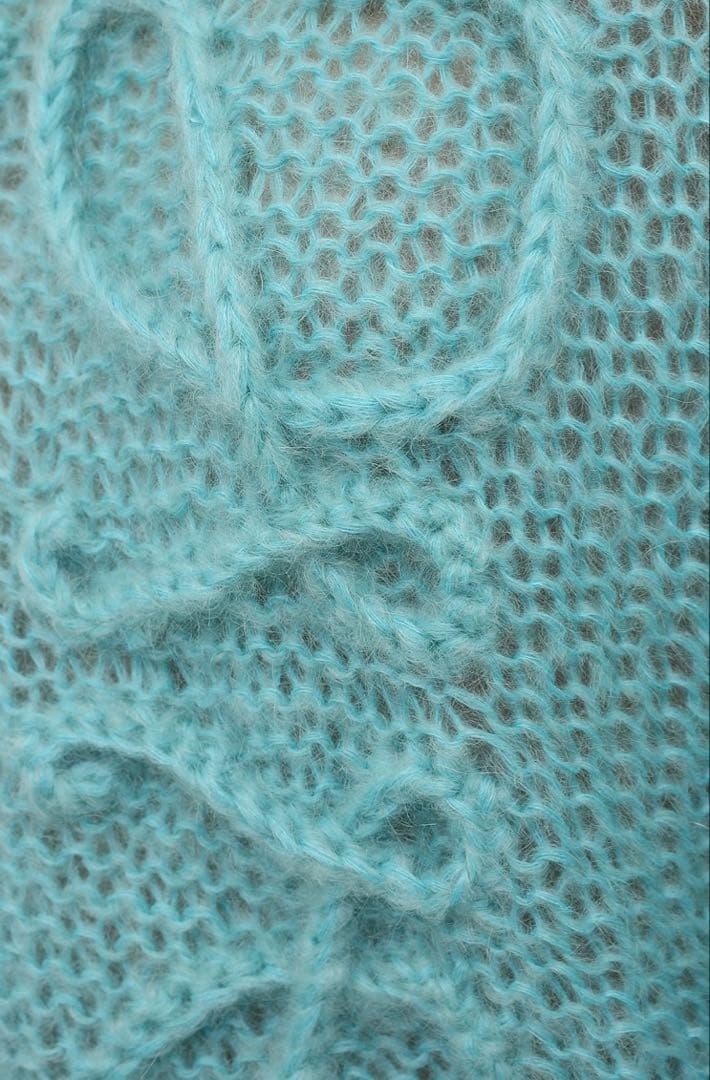 人気完売ロエベア　ナグラムニット　セーターモヘア　ターコイズ