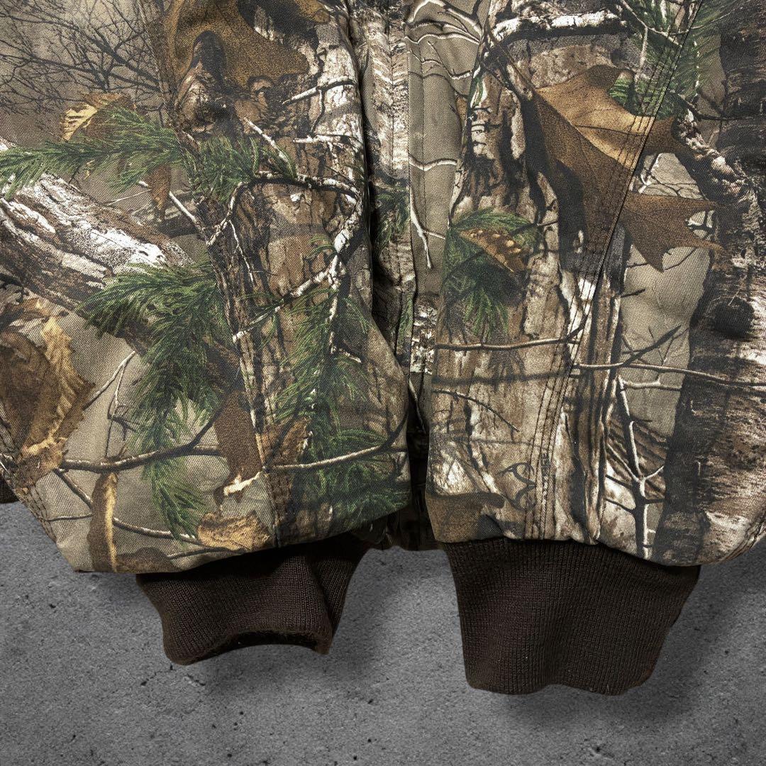 リアルツリーアクティブジャケット2XLリバーシブルブラウン中綿パーカーストリート