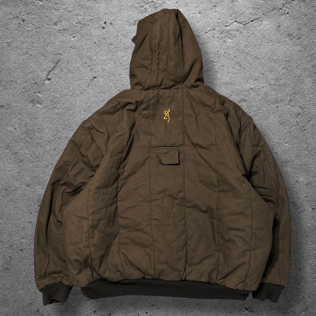 リアルツリーアクティブジャケット2XLリバーシブルブラウン中綿パーカーストリート