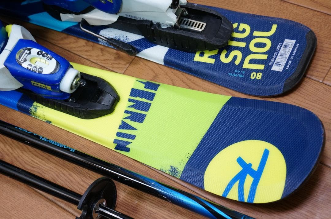 メンテ済 80cm 靴19cm ROSSIGNOL スキーセット