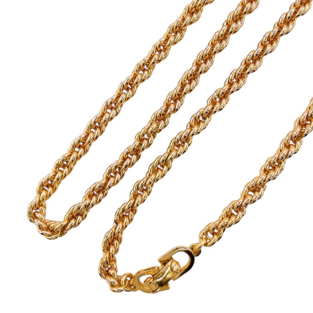 【未使用級】クリスチャン ディオール ネックレス ロング ゴールド系 ドイツ製