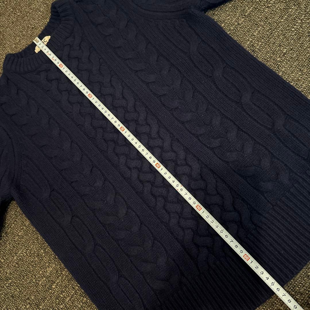 RHC ロンハーマン　メンズ　ケーブルニット　セーター　ネイビー