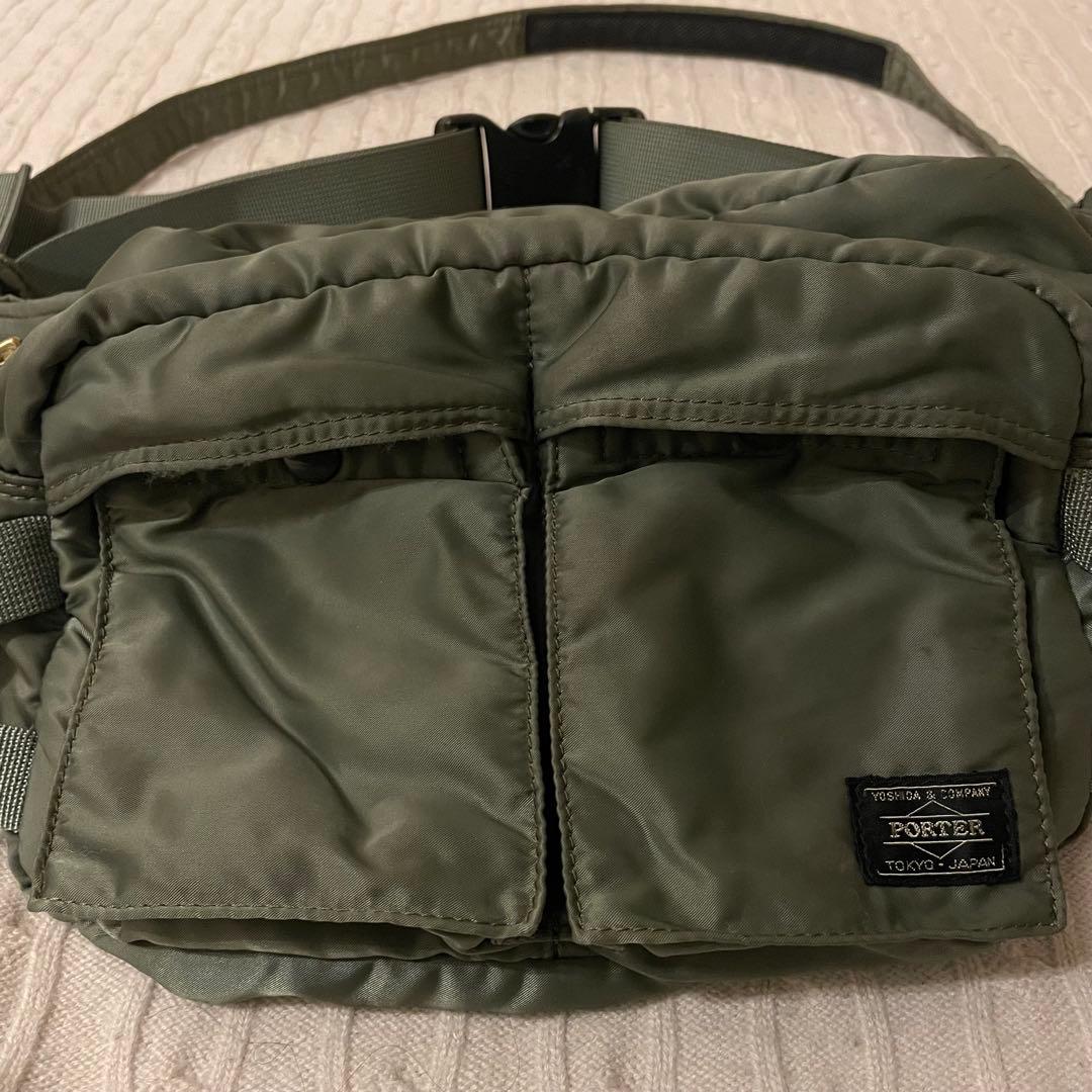 【美品✨】PORTER TANKER ショルダーバッグ セージグリーン 2way