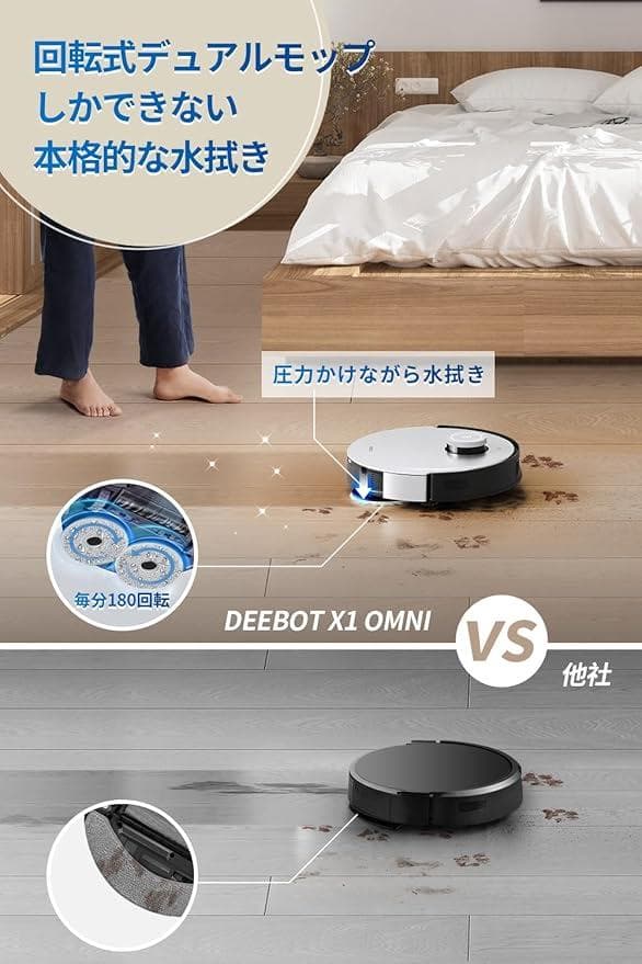 【動作確認済】ECOVACS(エコバックス)DEEBOT X1 OMNI