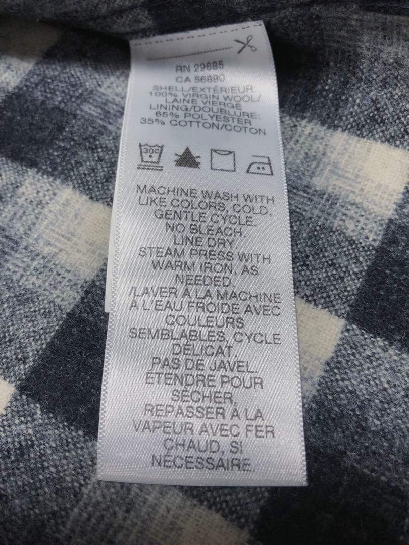 PENDLETON　オンブレチェック　ボードシャツ　USA　デッドストック　白黒