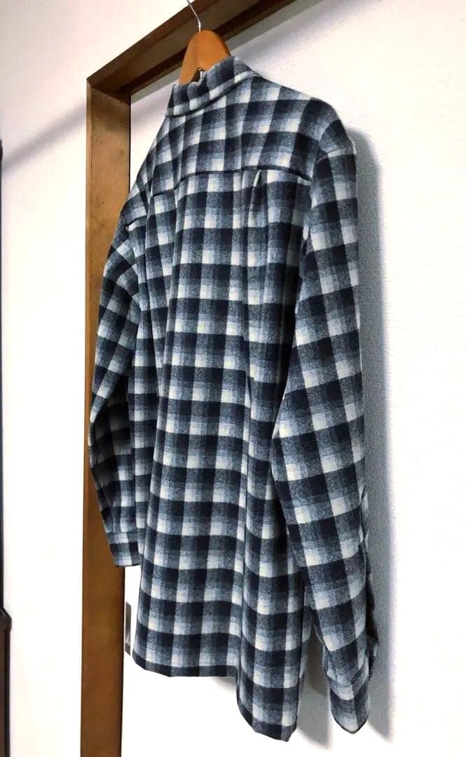 PENDLETON　オンブレチェック　ボードシャツ　USA　デッドストック　白黒