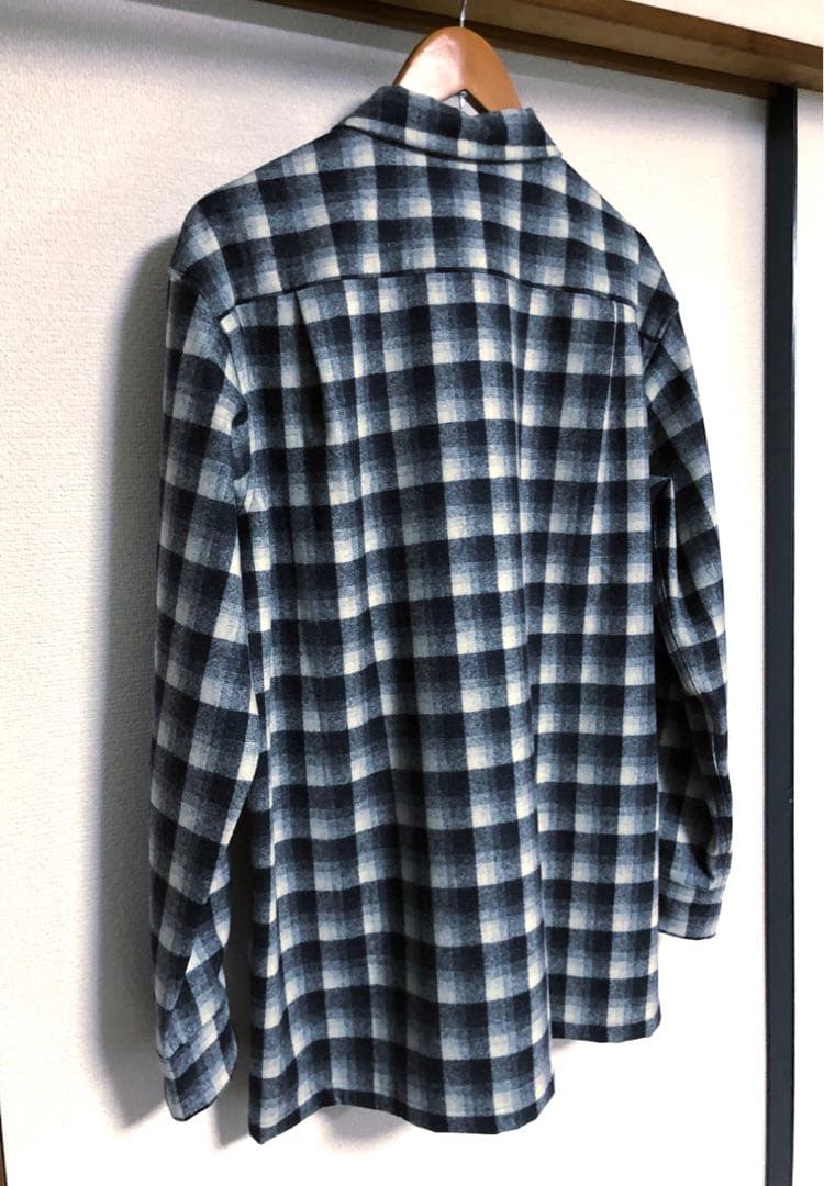 PENDLETON　オンブレチェック　ボードシャツ　USA　デッドストック　白黒