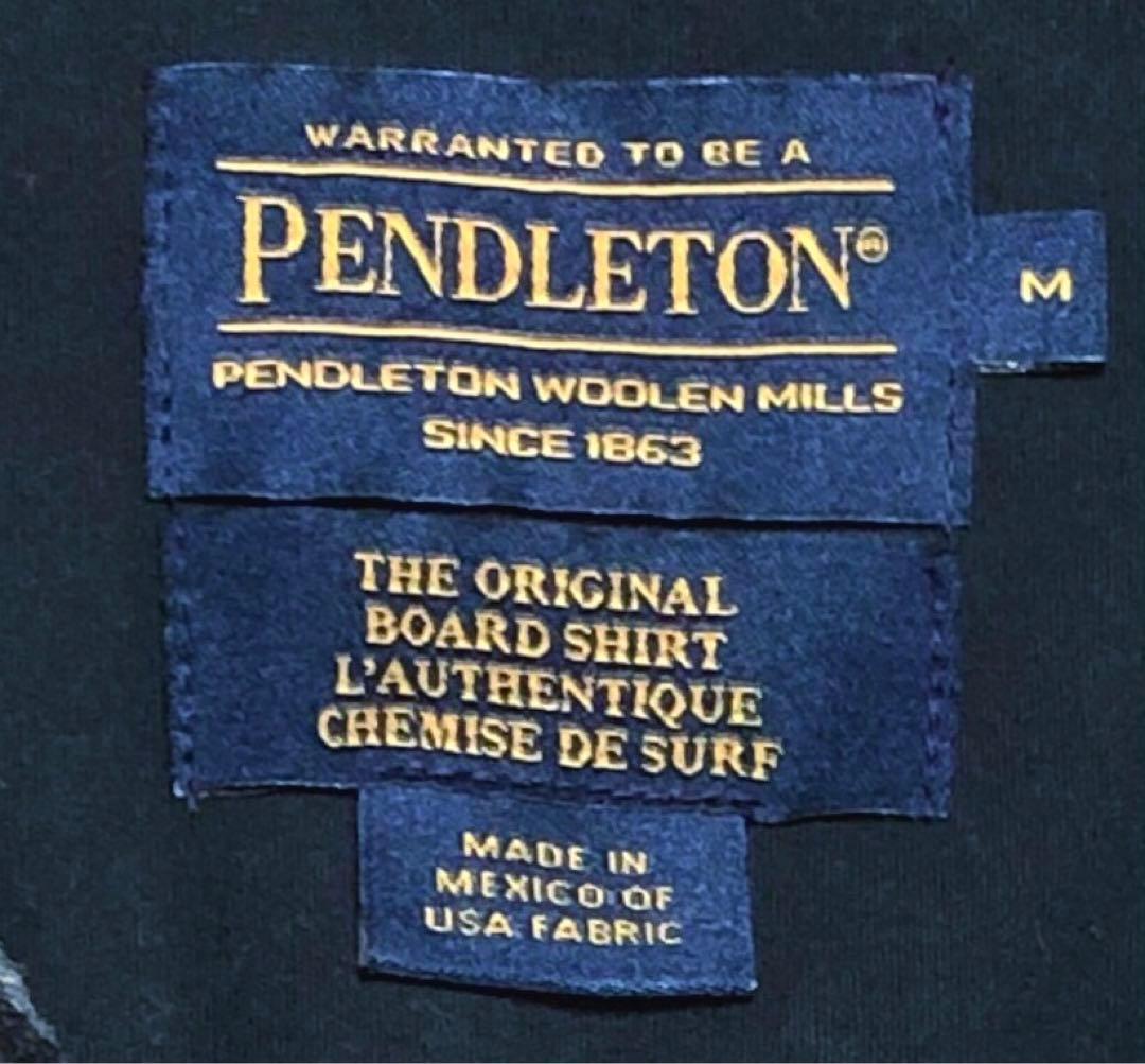 PENDLETON　オンブレチェック　ボードシャツ　USA　デッドストック　白黒