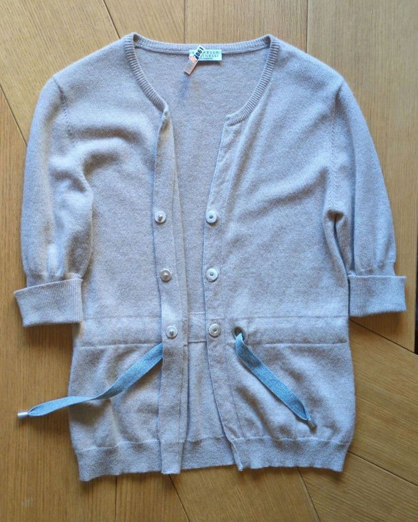 ブルネロクチネリ 七分袖カシミヤカーディガン