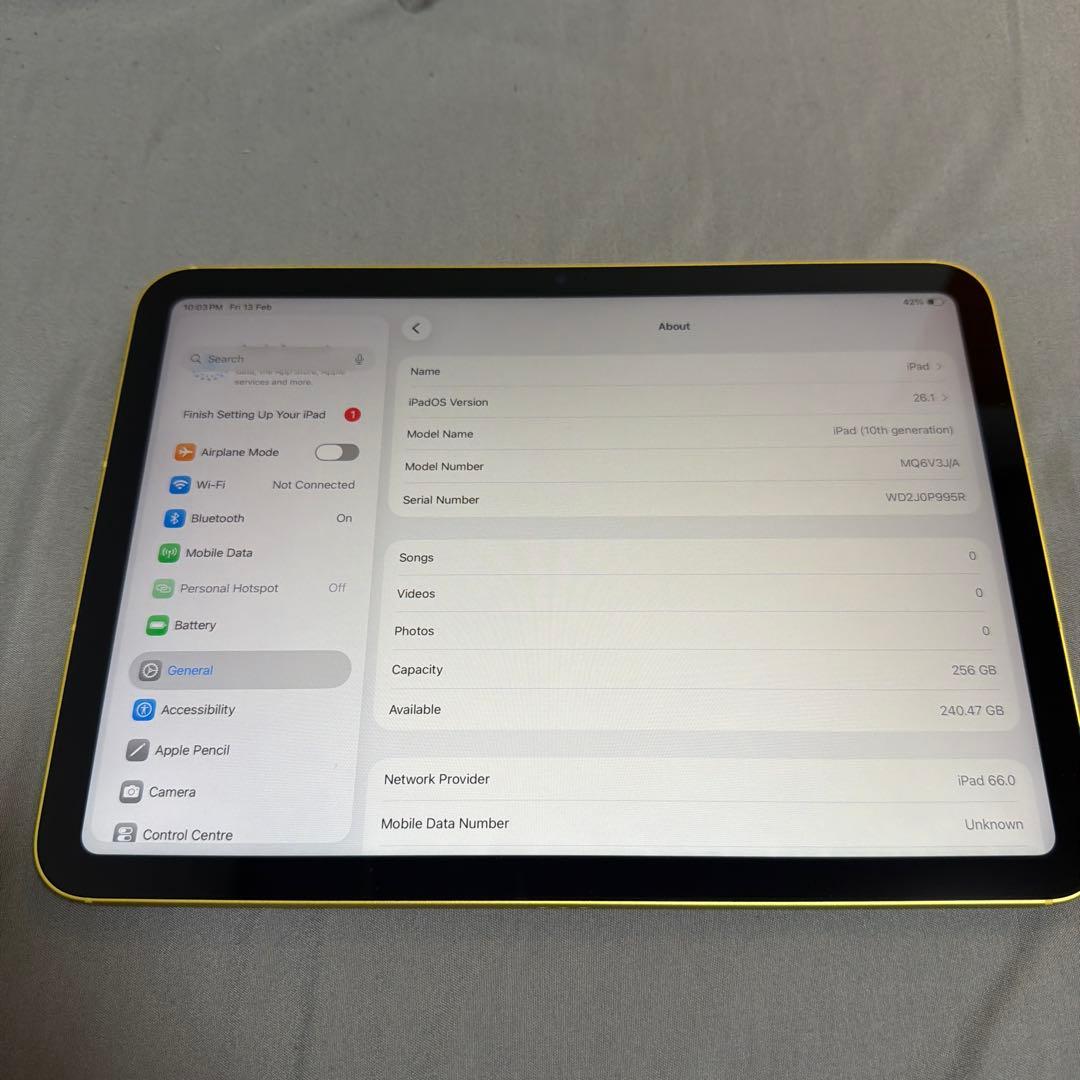 Apple iPad 10世代 Wifi + Cellular 2022