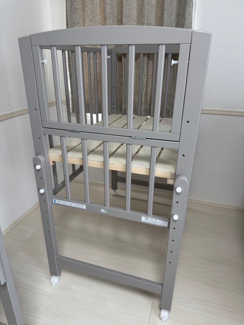 【美品】ベビーベッド 大和屋 ノモック ミニ Wオープンハイタイプ