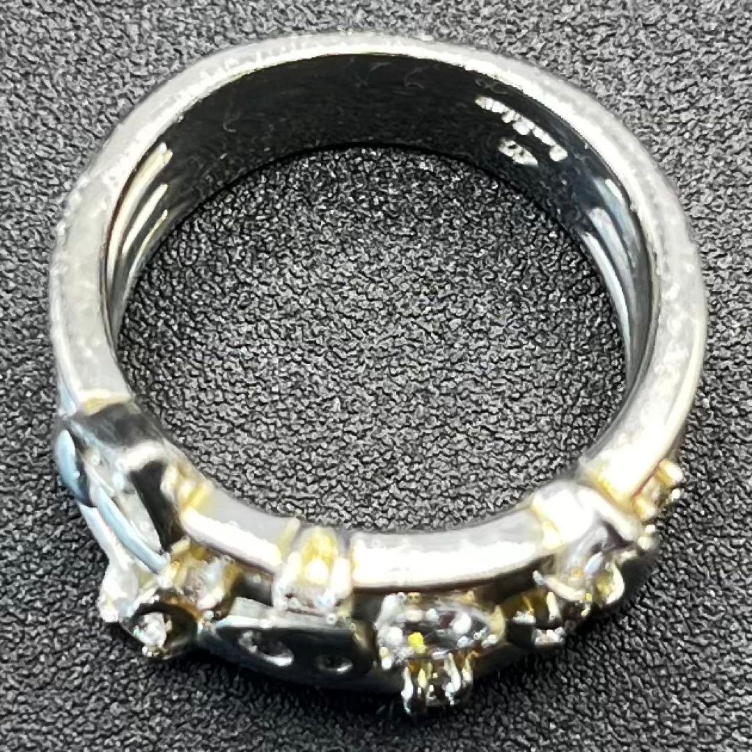 【超希少】 純銀 4℃ ヨンドシー シルバーリング ハート ストーン 10号