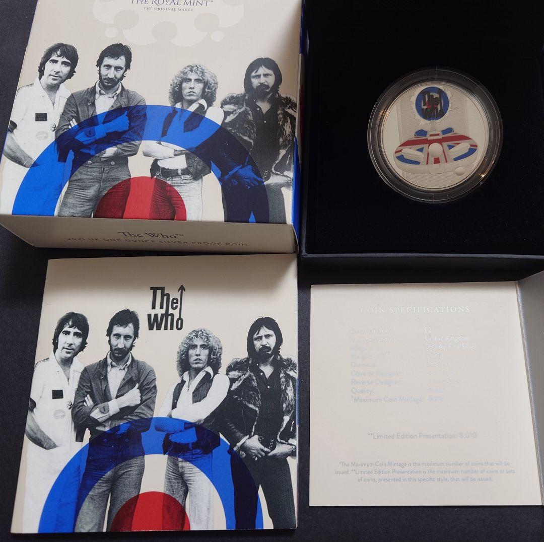 2021年 イギリス銀貨 2ポンド ザ・フー 1オンス銀貨 SV999 純銀