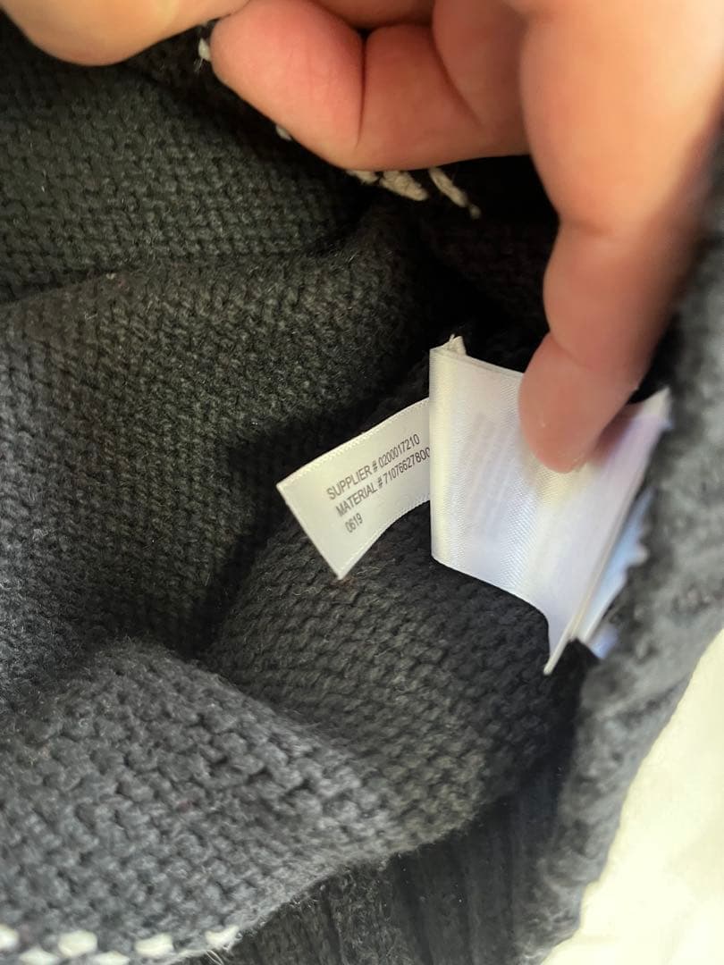 ポロ　ラルフローレン　ノルディックセーター　ショール　ブラック　Lサイズ