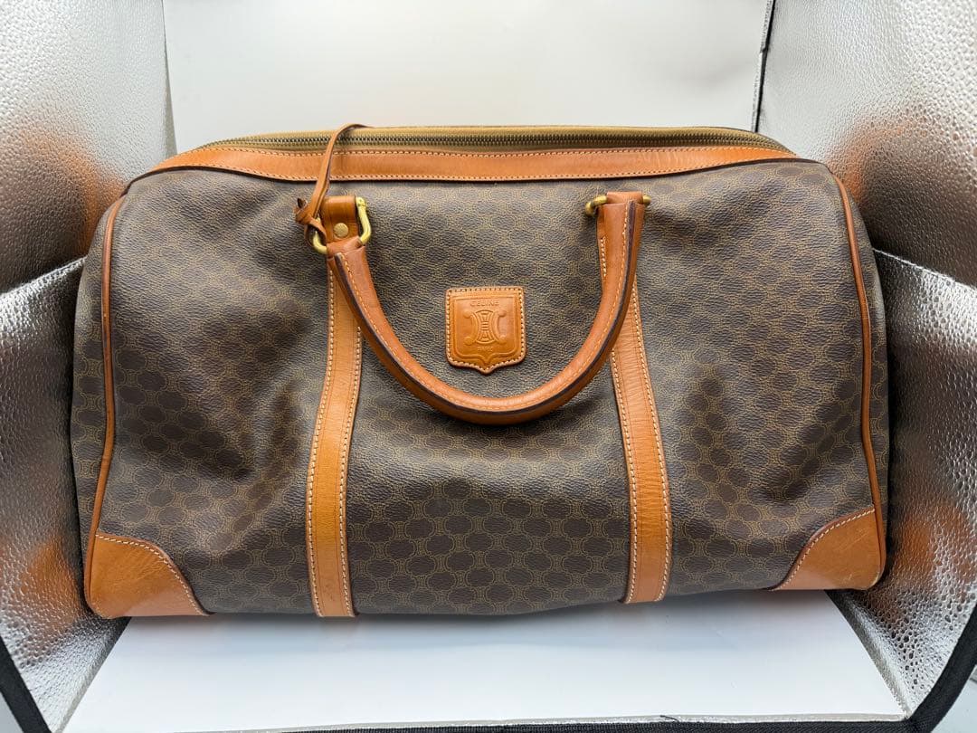 CELINEミニボストンバッグ/マカダム柄