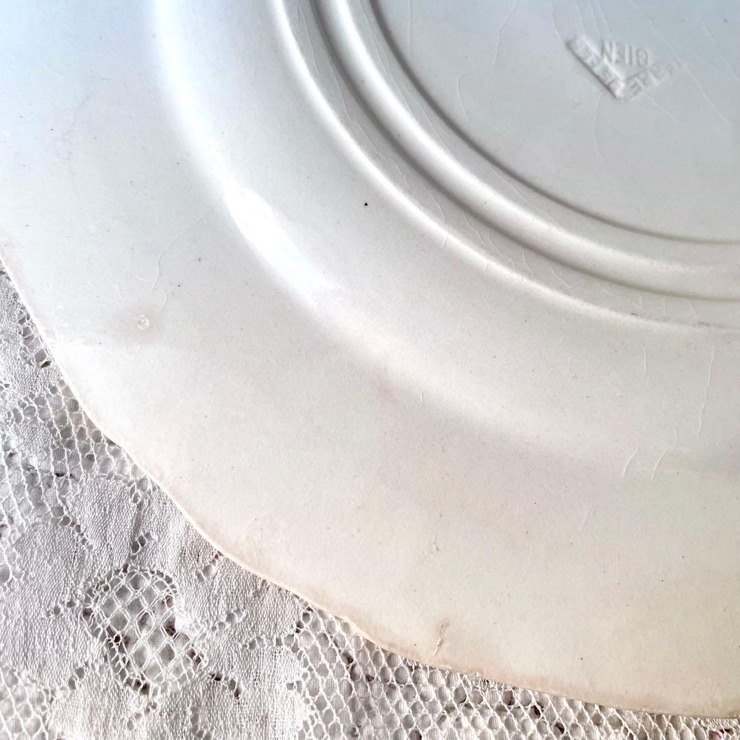 【レア】GIENジアン　REGENCE プレート　平皿　紫　フランスアンティーク