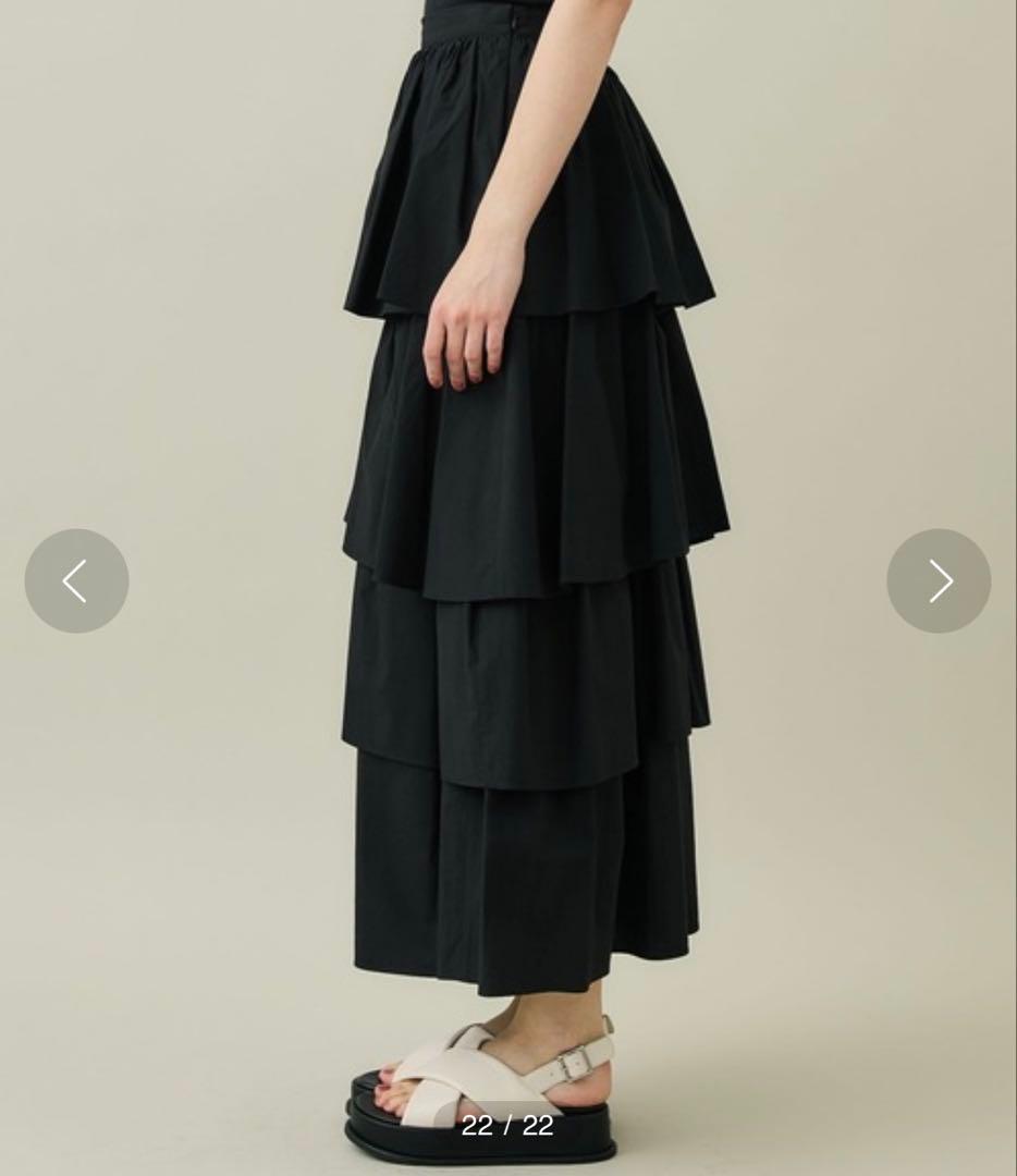 美品✨️ CLANE クラネ フリル ティアード スカート ロング L