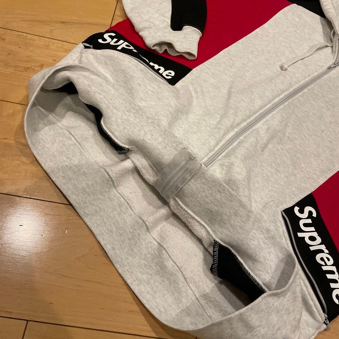 モ*ィ様 Supreme Color Blocked Zip Up Hoodie