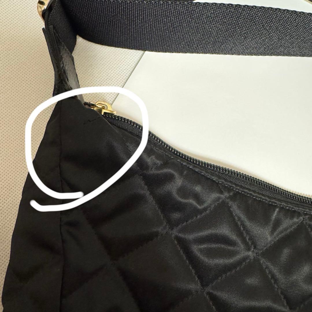 russet キルティングラウンドショルダーバッグ