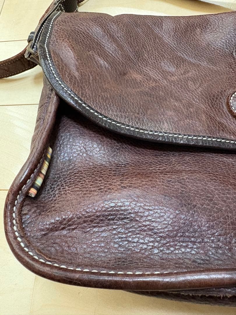◆Vintage◆Paul Smith◆メッセンジャーバッグ◆こげ茶◆レザー