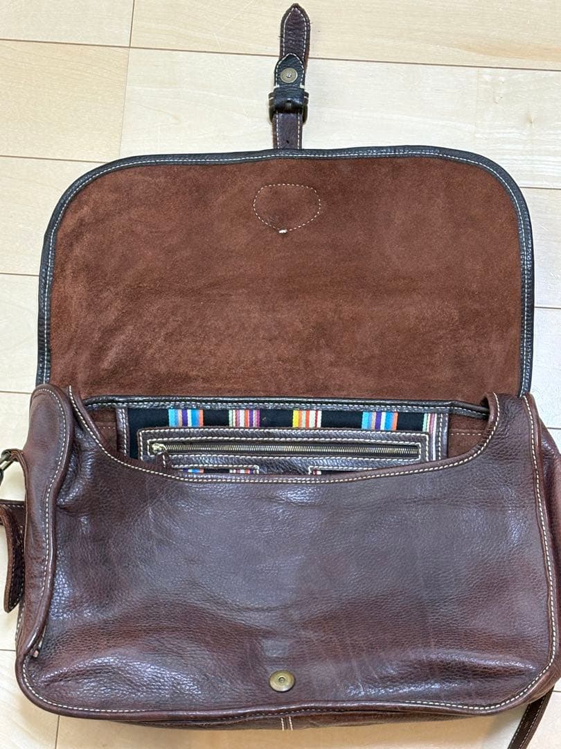 ◆Vintage◆Paul Smith◆メッセンジャーバッグ◆こげ茶◆レザー