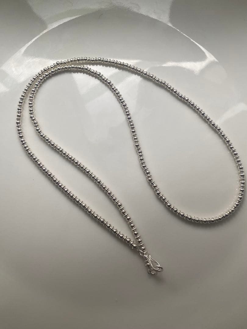 silver シルバー 925 ビーズ ネックレス 45 65 25インチ