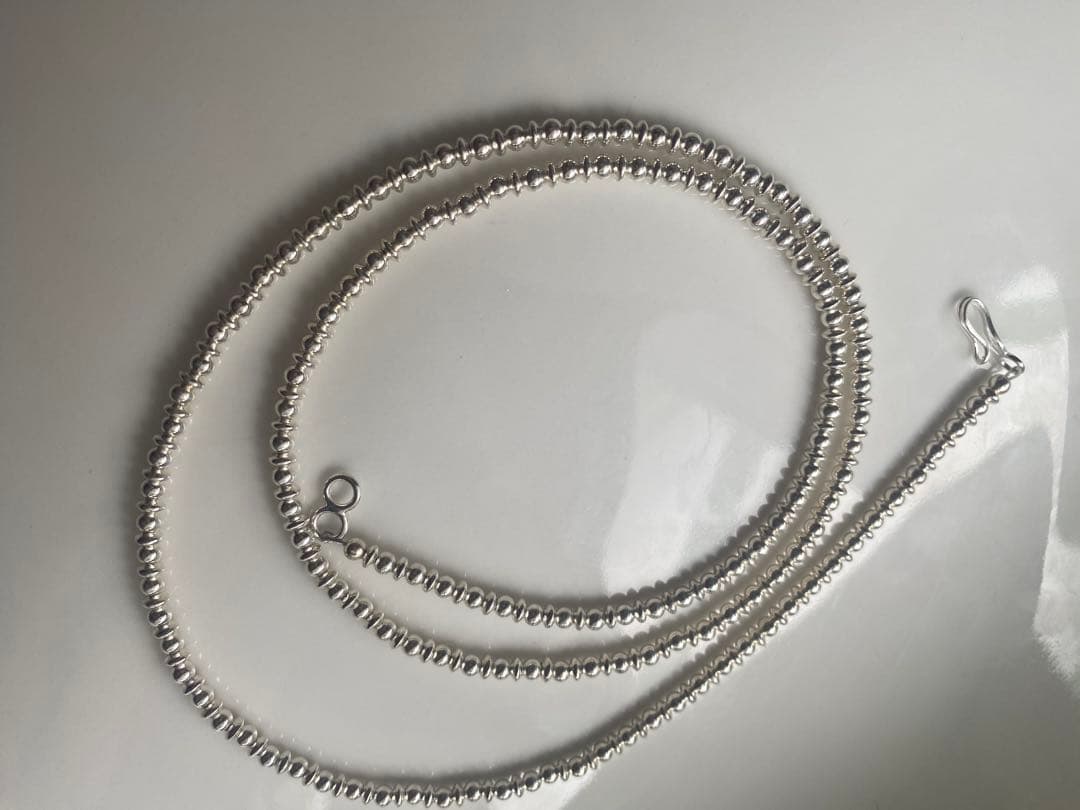 silver シルバー 925 ビーズ ネックレス 45 65 25インチ