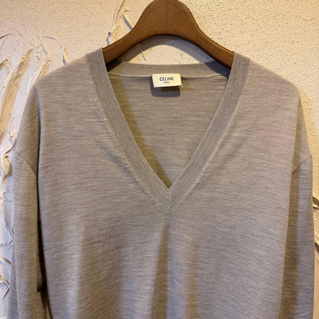CELINE セリーヌ　Vネック　ウールニット　セーター　S