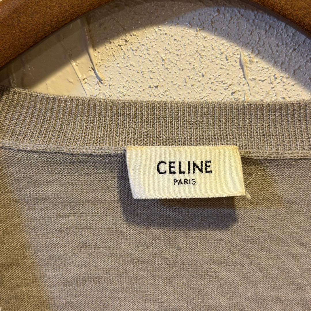 CELINE セリーヌ　Vネック　ウールニット　セーター　S