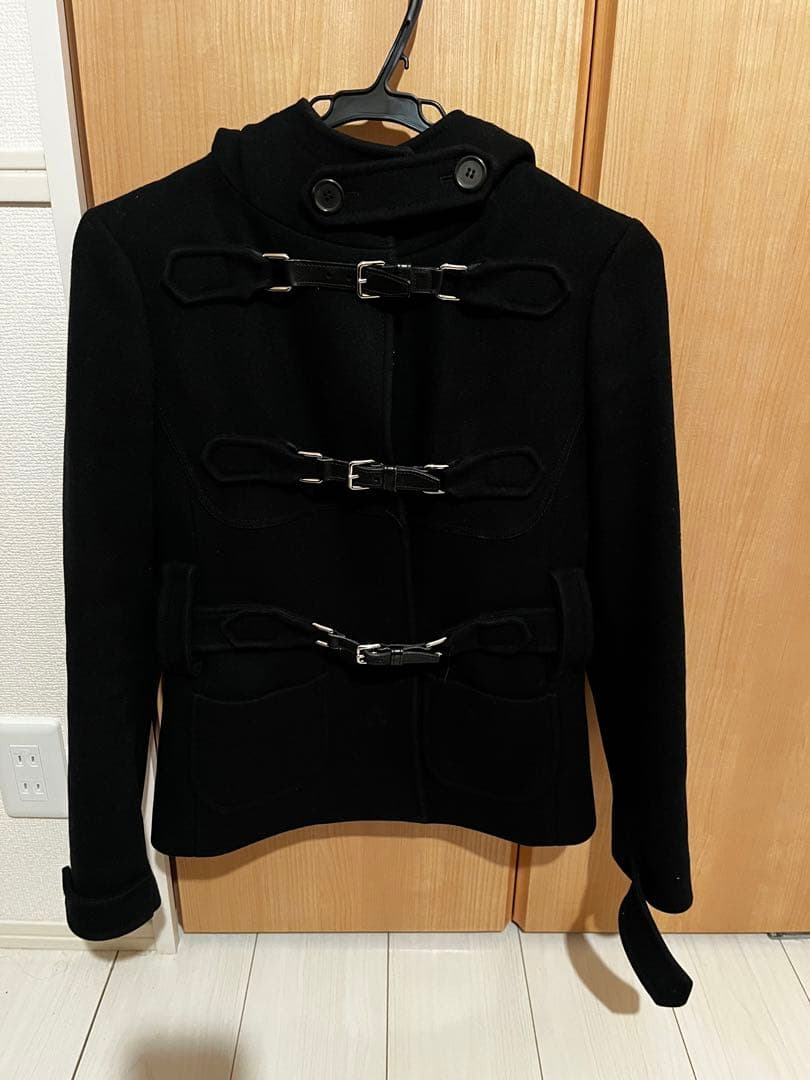 PRADA ブラック ダッフルコート　38号