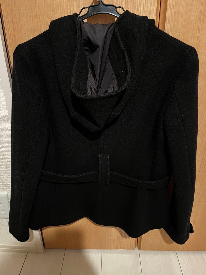 PRADA ブラック ダッフルコート　38号