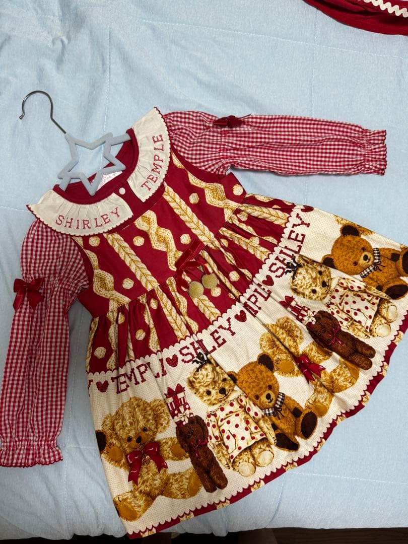 処分値段シャーリーテンプルくまワンピースカットソー2点セット